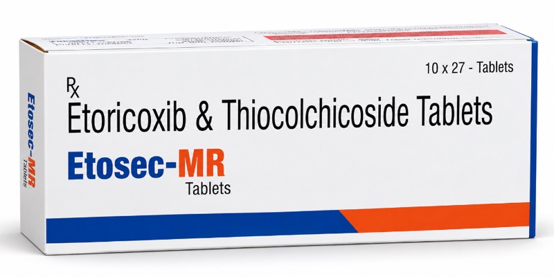 ETOSEC-MR Tablets (Etoricoxib 60mg with Thiocolchicoside 4mg Tablets) — Redition Pharma Formulations
