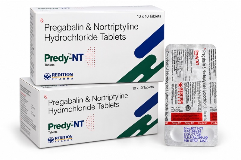 PREDY-NT 75/10 Tablets (Pregabalin 75mg with Nortriptyline Hydrochloride 10mg Tablets) — Redition Pharma Formulations